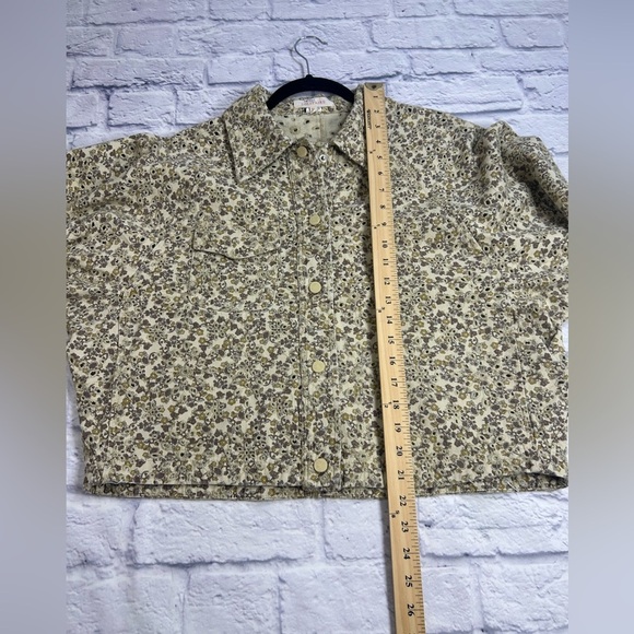 Anthropologie Solitaire Cream and Brown Eyelet Jacket. Cottagecore. - Picture 6 of 8